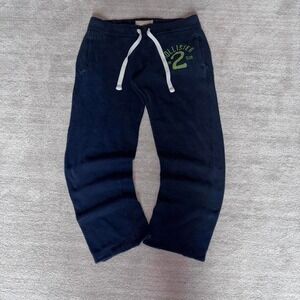 Y2k baggy navy blue hollister sweats grunge emo  style